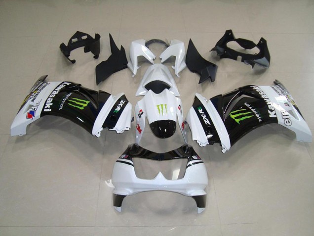 Black White Monster 08-12 ZX250R Motorcycle Fairings