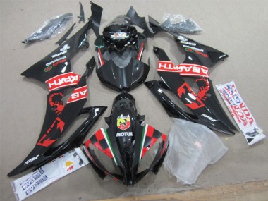 Black White Motul 08-16 YZF R6 Motorcycle Fairings