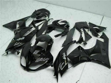 Black White Ninja 636 09-12 ZX6R Motorcycle Fairings