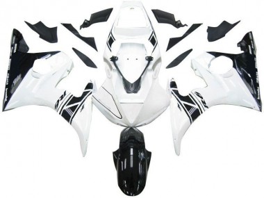 Black White Tribal 03-05 YZF R6 Motorcycle Fairings