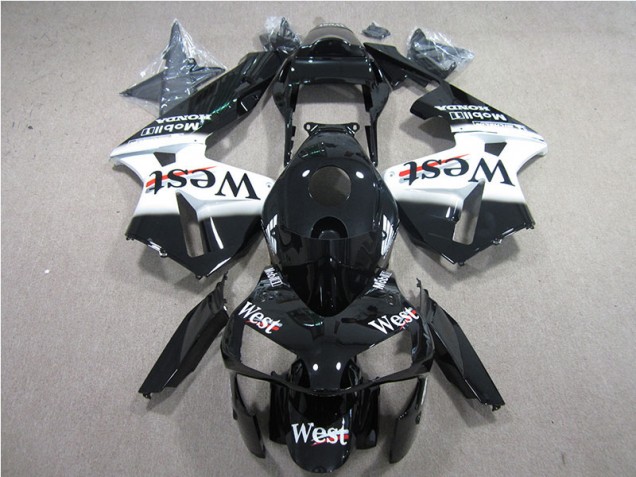 Black White West 05-06 CBR600RR Motorcycle Fairings Black White West 05-06 CBR600RR Motorcycle Fairings