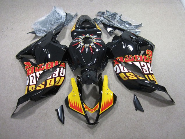 Black Yellow 09-12 CBR600RR Motorcycle Fairings Black Yellow 09-12 CBR600RR Motorcycle Fairings