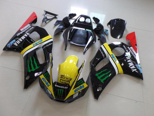 Black Yellow Monster 98-02 YZF R6 Motorcycle Fairings Black Yellow Monster 98-02 YZF R6 Motorcycle Fairings