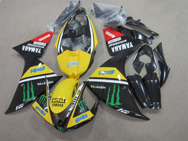 Black Yellow Motul Monster 09-11 YZF R1 Motorcycle Fairings Black Yellow Motul Monster 09-11 YZF R1 Motorcycle Fairings