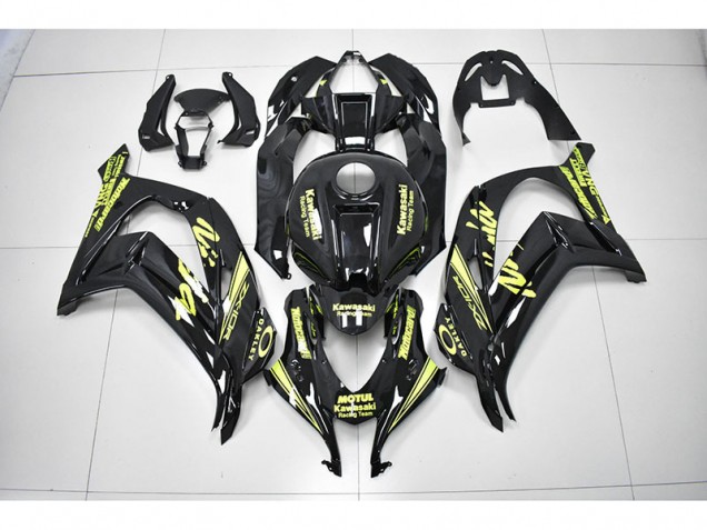 Black Yellow Racing Team Ninja 16-19 ZX10R Motorcycle Fairings