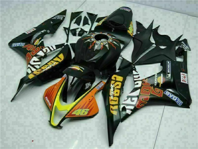 Black Yellow Repsol 46 07-08 CBR600RR Motorcycle Fairings Black Yellow Repsol 46 07-08 CBR600RR Motorcycle Fairings