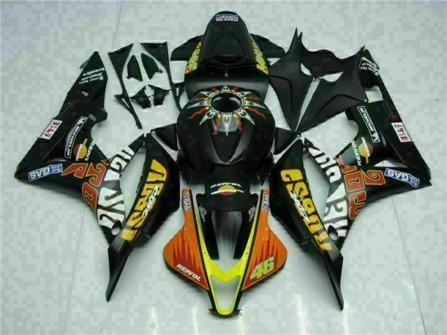 Black Yellow Repsol 46 07-08 CBR600RR Motorcycle Fairings Black Yellow Repsol 46 07-08 CBR600RR Motorcycle Fairings