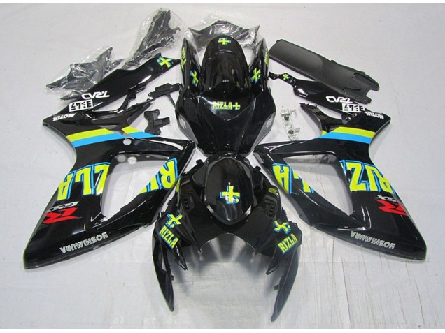 Black Yellow Rizla 06-07 GSXR 600 Motorcycle Fairings Black Yellow Rizla 06-07 GSXR 600 Motorcycle Fairings