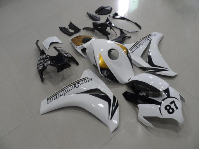 Black and White and Gold 08-11 CBR1000RR Motorcycle Fairings