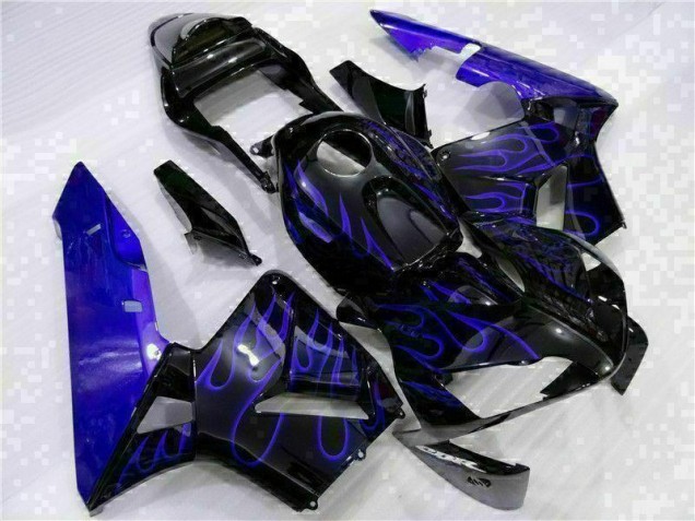Black with Blue Flame 03-04 CBR600RR Motorcycle Fairings