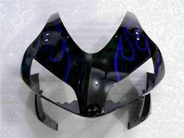 Black with Blue Flame 03-04 CBR600RR Motorcycle Fairings