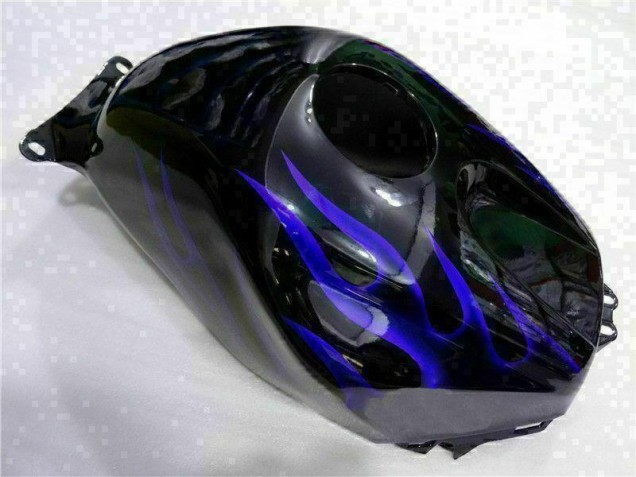 Black with Blue Flame 03-04 CBR600RR Motorcycle Fairings