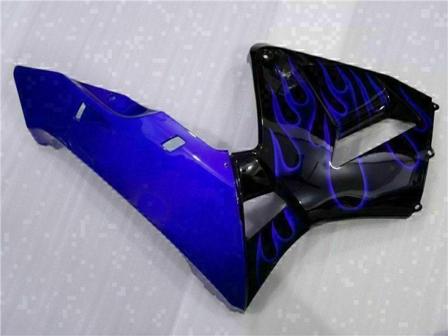 Black with Blue Flame 03-04 CBR600RR Motorcycle Fairings