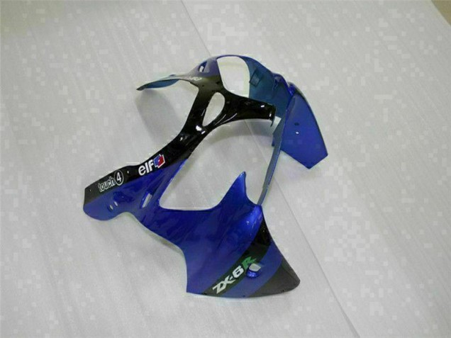 Blue 00-02 ZX6R Motorcycle Fairing Blue 00-02 ZX6R Motorcycle Fairing
