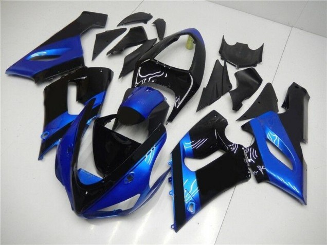 Blue Black 05-06 ZX6R Motorcycle Fairings Blue Black 05-06 ZX6R Motorcycle Fairings