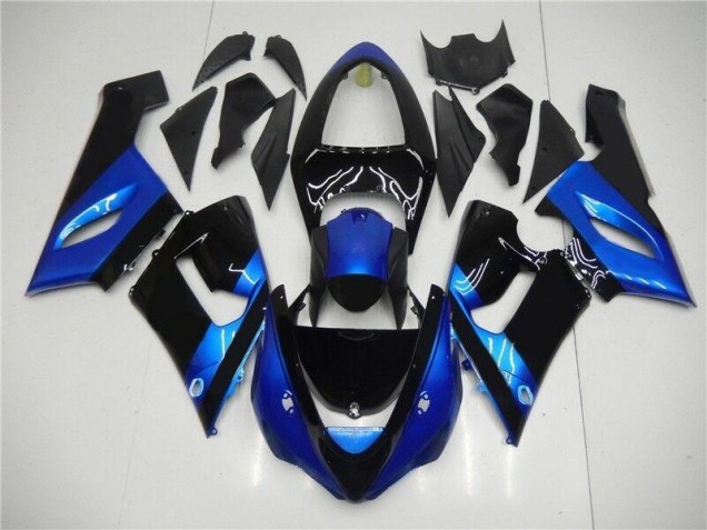Blue Black 05-06 ZX6R Motorcycle Fairings Blue Black 05-06 ZX6R Motorcycle Fairings