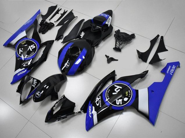 Blue Black 08-16 YZF R6 Motorcycle Fairings Blue Black 08-16 YZF R6 Motorcycle Fairings
