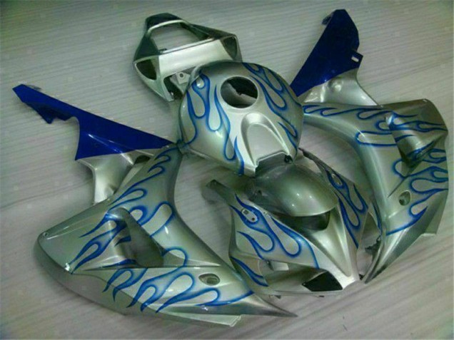 Blue Flame Silver 06-07 CBR1000RR Motorcycle Fairings Blue Flame Silver 06-07 CBR1000RR Motorcycle Fairings