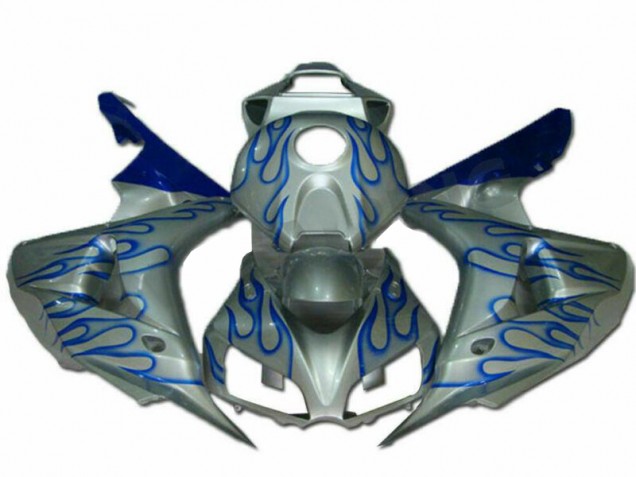 Blue Flame Silver 06-07 CBR1000RR Motorcycle Fairings Blue Flame Silver 06-07 CBR1000RR Motorcycle Fairings