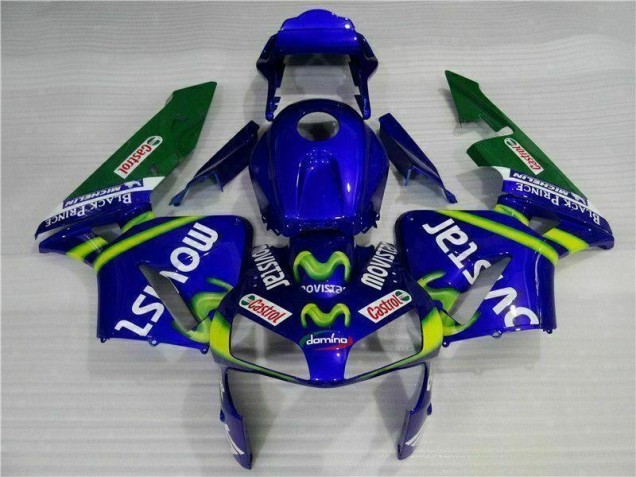 Blue Green Movistar Castrol 03-04 CBR600RR Motorcycle Fairings