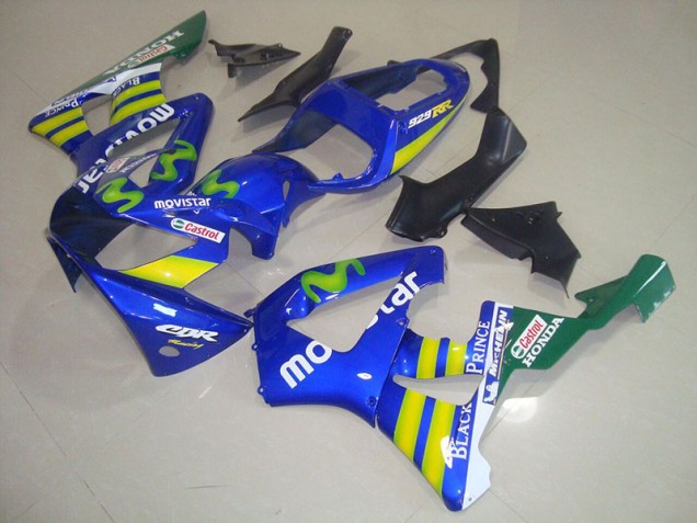 Blue Movistar Castrol 00-01 CBR900RR 929 Motorcycle Fairings