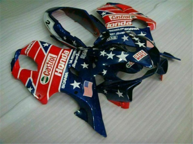 Blue Red Castrol Cycle World 04-07 CBR600 F4i Motorcycle Fairings Blue Red Castrol Cycle World 04-07 CBR600 F4i Motorcycle Fairings