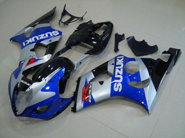 Blue Silver 03-04 GSXR 1000 Motorcycle Fairings Blue Silver 03-04 GSXR 1000 Motorcycle Fairings