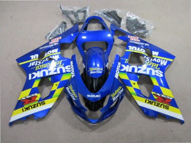 Blue Telefumia Movistar 04-05 GSXR 600 Motorcycle Fairings