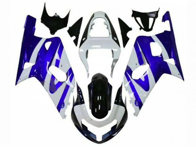 Blue White 01-03 GSXR 600/750 Motorcycle Fairings Blue White 01-03 GSXR 600/750 Motorcycle Fairings