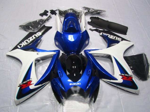 Blue White 06-07 GSXR 600 Motorcycle Fairing Blue White 06-07 GSXR 600 Motorcycle Fairing