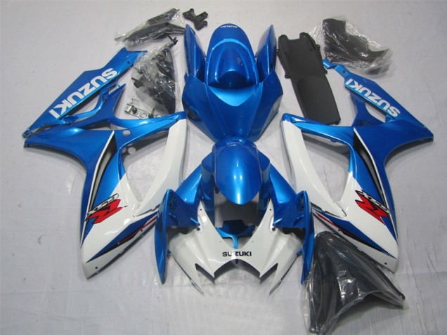 Blue White 06-07 GSXR 600 Motorcycle Fairings Blue White 06-07 GSXR 600 Motorcycle Fairings