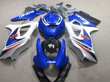 Blue White 07-08 GSXR 1000 Motorcycle Fairings