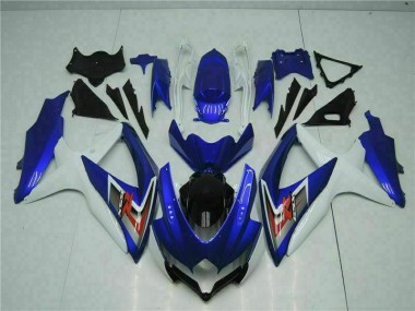 Blue White 08-10 GSXR 600/750 Motorcycle Fairing Kits