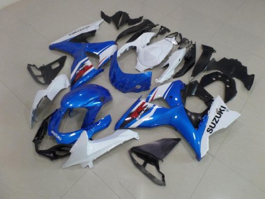 Blue White 09-16 GSXR 1000 Motorcycle Fairings