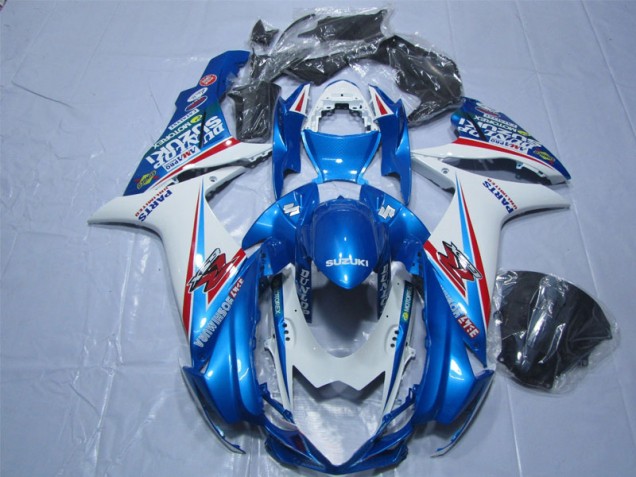 Blue White 11-21 GSXR 600 Motorcycle Fairings Blue White 11-21 GSXR 600 Motorcycle Fairings