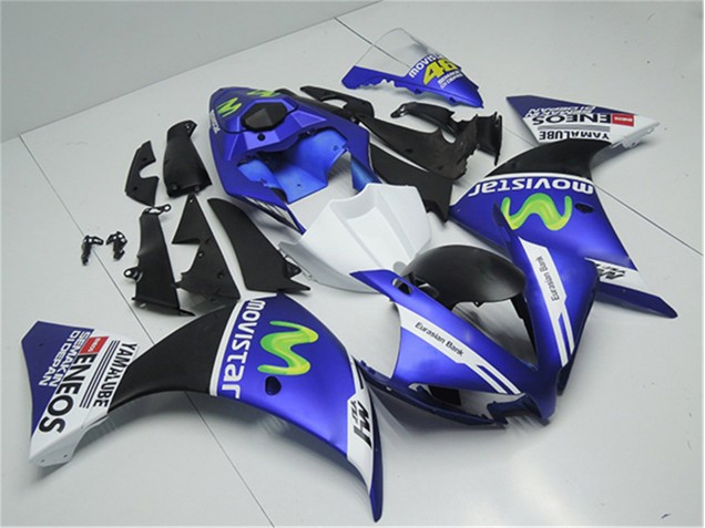 Blue White Black 12-14 YZF R1 Motorcycle Fairings Blue White Black 12-14 YZF R1 Motorcycle Fairings
