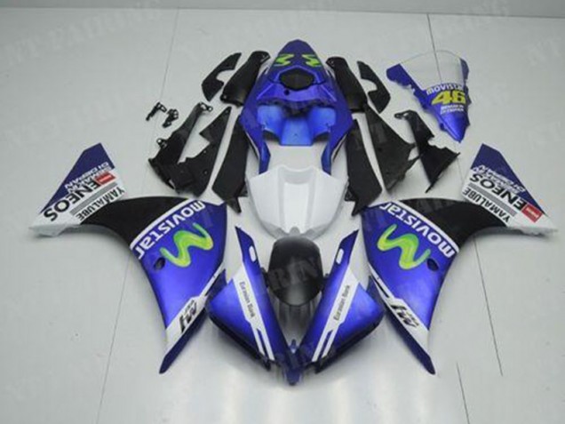 Blue White Black 12-14 YZF R1 Motorcycle Fairings Blue White Black 12-14 YZF R1 Motorcycle Fairings