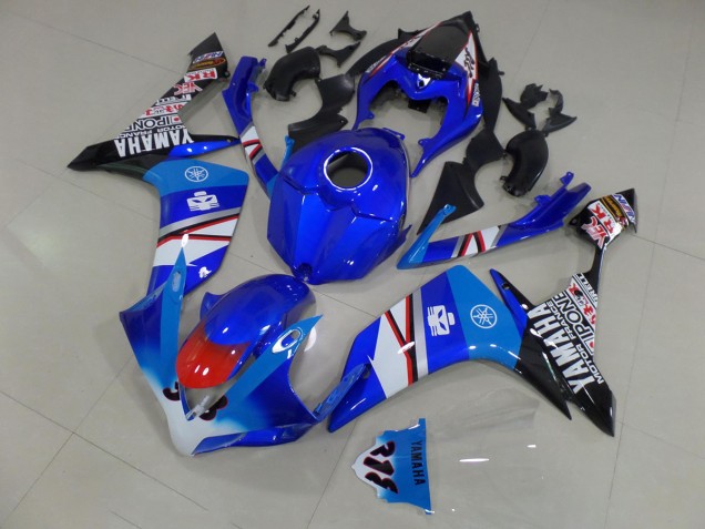 Blue White Black Stickers 07-08 YZF R1 Motorcycle Fairings