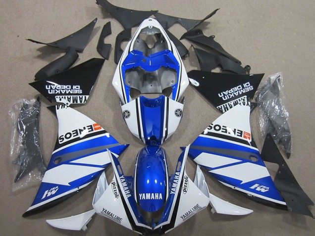Blue White Blue White ENEOS 00-01 YZF R1 Motorcycle Fairings Blue White Blue White ENEOS 00-01 YZF R1 Motorcycle Fairings