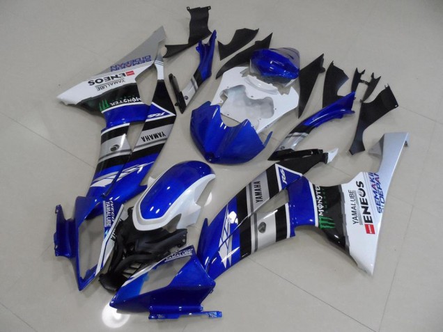 Blue White ENEOS 08-16 YZF R6 Motorcycle Fairings