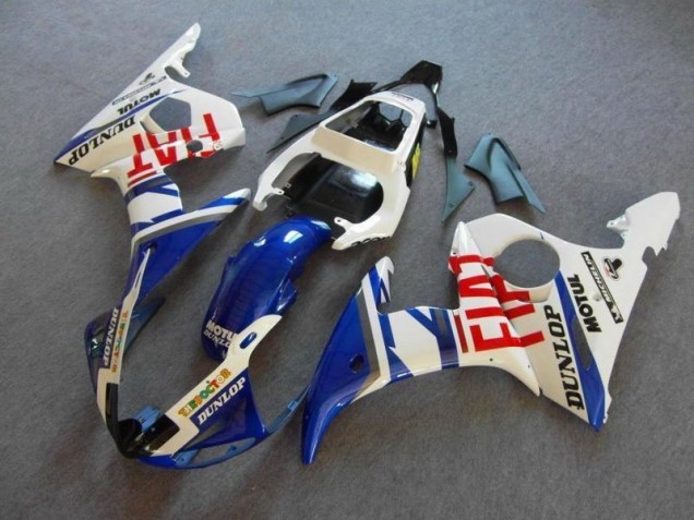 Blue White Fiat 03-05 YZF R6 Motorcycle Fairings Blue White Fiat 03-05 YZF R6 Motorcycle Fairings