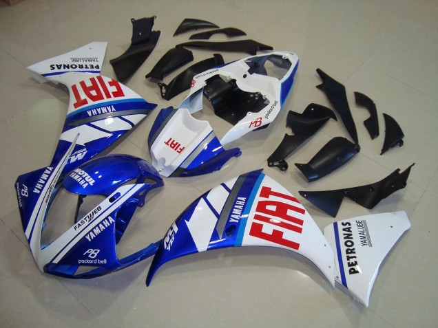 Blue White Fiat 09-11 YZF R1 Motorcycle Fairings
