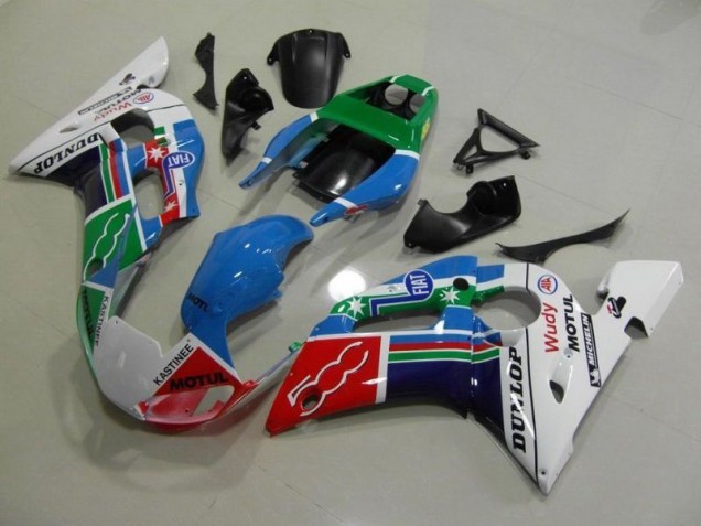 Blue White Green Red Wudy Motul Dunlop 98-02 YZF R6 Motorcycle Fairings Blue White Green Red Wudy Motul Dunlop 98-02 YZF R6 Motorcycle Fairings