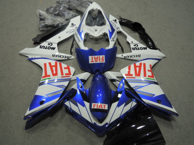 Blue White Red Fiat 07-08 YZF R1 Motorcycle Fairings