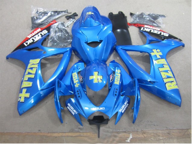 Blue Yellow Rizla 06-07 GSXR 600 Motorcycle Fairings Blue Yellow Rizla 06-07 GSXR 600 Motorcycle Fairings