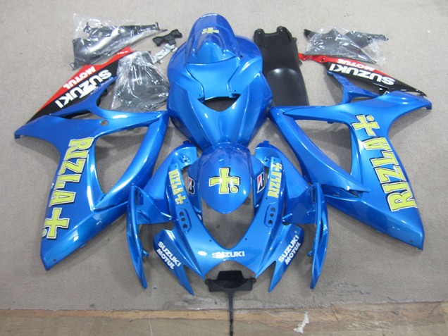 Blue Yellow Rizla 06-07 GSXR 750 Motorcycle Fairing Blue Yellow Rizla 06-07 GSXR 750 Motorcycle Fairing