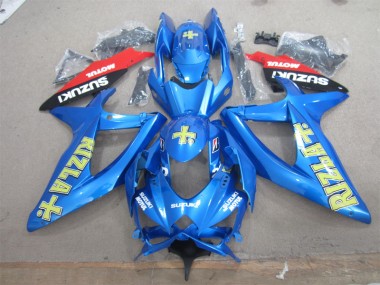 Blue Yellow Rizla White Motul 08-10 GSXR 600 Motorcycle Fairings
