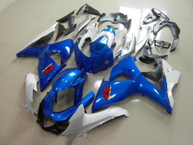 Blue and White OEM Style 09-16 GSXR 1000 Motorcycle Fairing