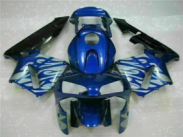 Blue with Silver Flame 03-04 CBR600RR Motorcycle Fairings Blue with Silver Flame 03-04 CBR600RR Motorcycle Fairings