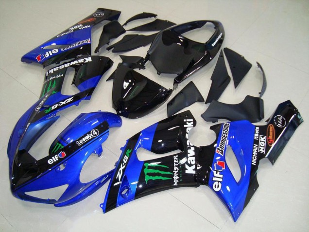 Candy Blue Monster 05-06 ZX6R Motorcycle Fairings Candy Blue Monster 05-06 ZX6R Motorcycle Fairings
